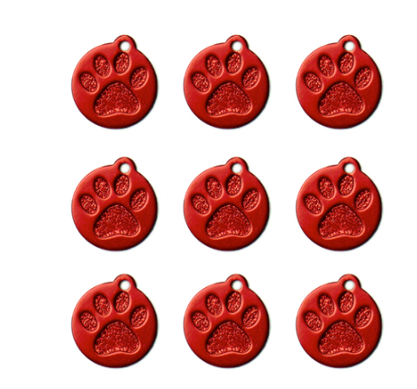 Paw Print Name Tag
