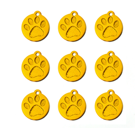Paw Print Name Tag