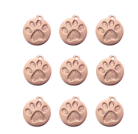 Paw Print Name Tag