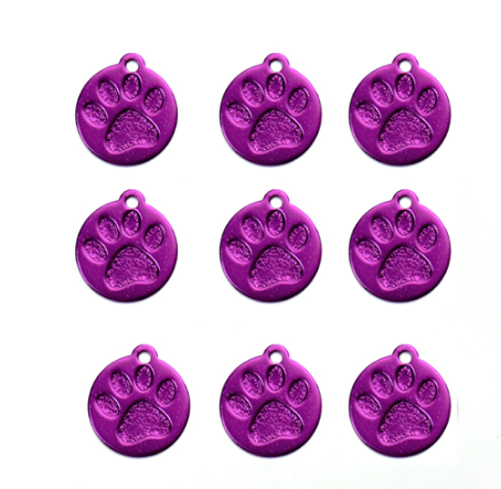 Paw Print Name Tag