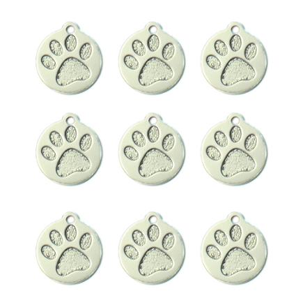 Paw Print Name Tag