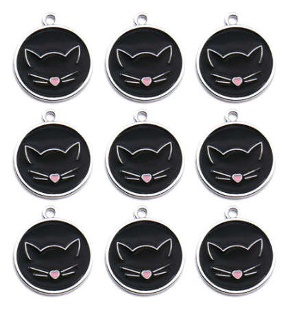 Round Cat Face Tag