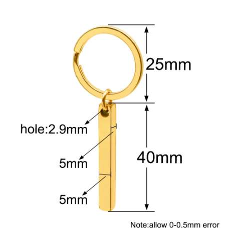 Stainless Steel Keyring & Charm