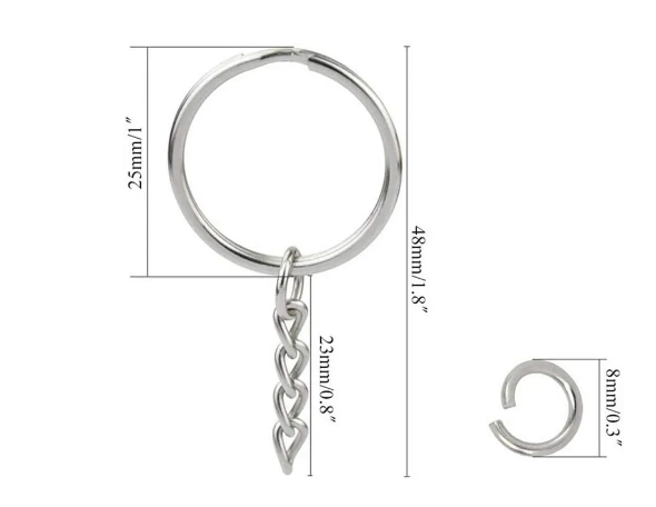 Metal Blank Keyring Keychain