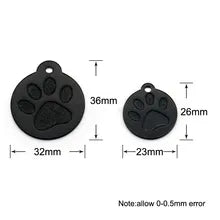 Paw Print Name Tag