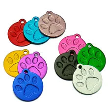 Paw Print Name Tag