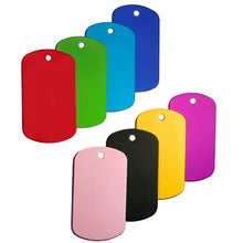 Large Colored Military Name Tag