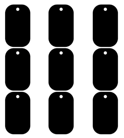 Large Colored Military Name Tag
