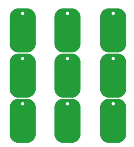 Large Colored Military Name Tag