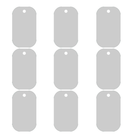 Large Colored Military Name Tag