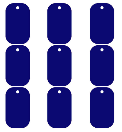 Large Colored Military Name Tag